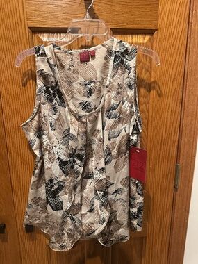 212 Collection Sleeveless Twist Scoop Neck Blouse Size Large NWT Sz L